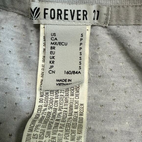 Forever 21 Mesh Muscle Tank Top Women's Size Small Light Blue / Gray Athleisure - Picture 3 of 6